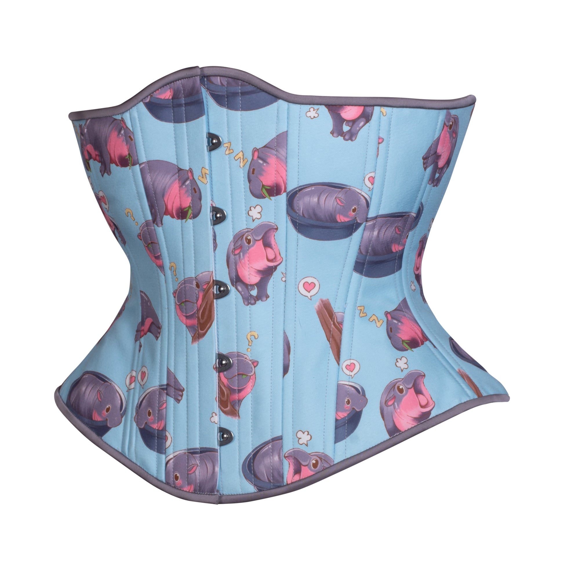 Happy Hippos Novice Corset, Hourglass Silhouette, Regular (Moo-Deng/ Baby Hippo)
