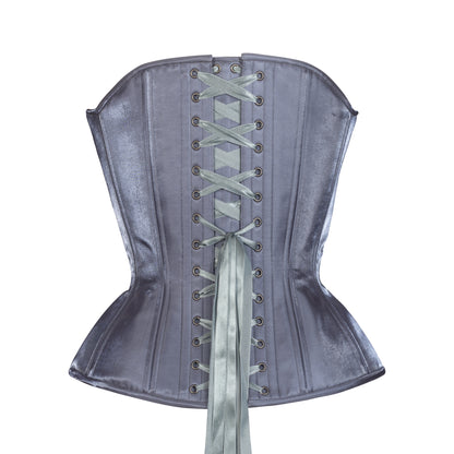 Frost on Steel, Overbust Corset, Hourglass Silhouette, NEW