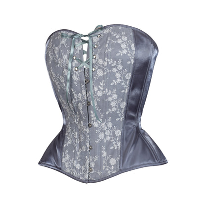Frost on Steel, Overbust Corset, Hourglass Silhouette, NEW