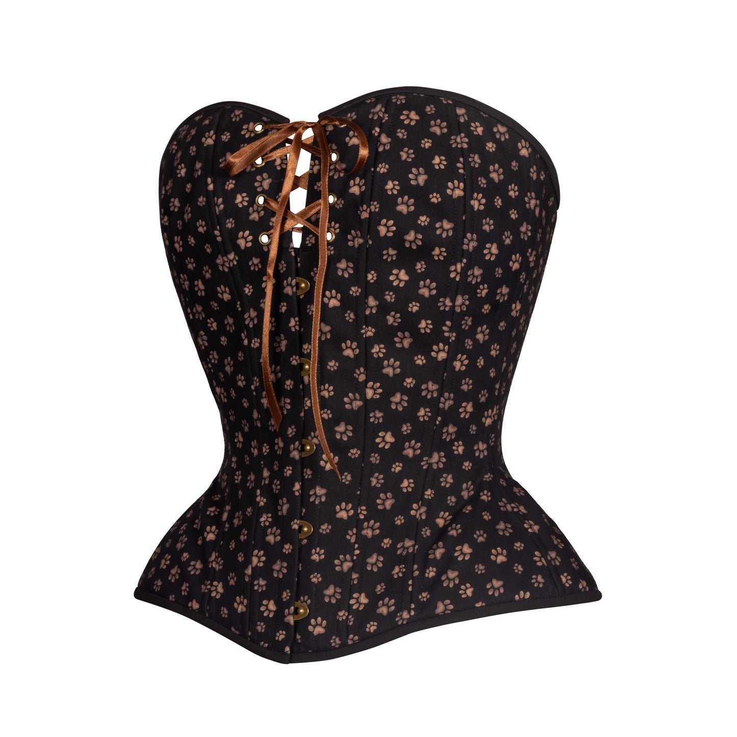 Paw Prints on my Heart, Overbust Corset, Hourglass Silhouette, NEW