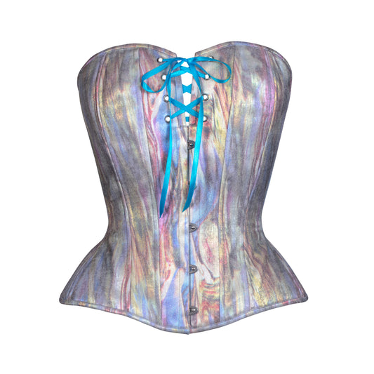 Impressionist Shimmer, Overbust Corset, Hourglass Silhouette, NEW
