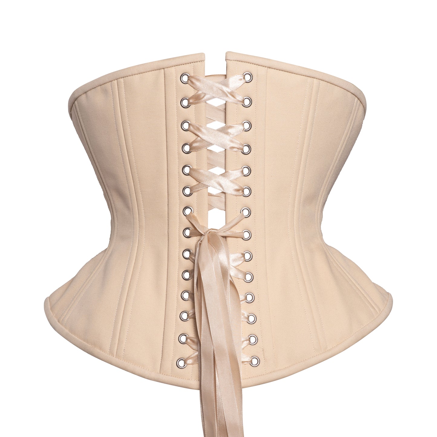 NEW!(📐UFR) Beige Cotton Corset,  Hourglass Silhouette, Funnel, Regular