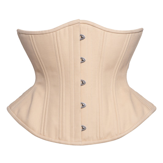 NEW!(📐UFR) Beige Cotton Corset,  Hourglass Silhouette, Funnel, Regular