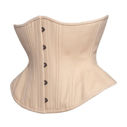 NEW!(📐UFR) Beige Cotton Corset,  Hourglass Silhouette, Funnel, Regular