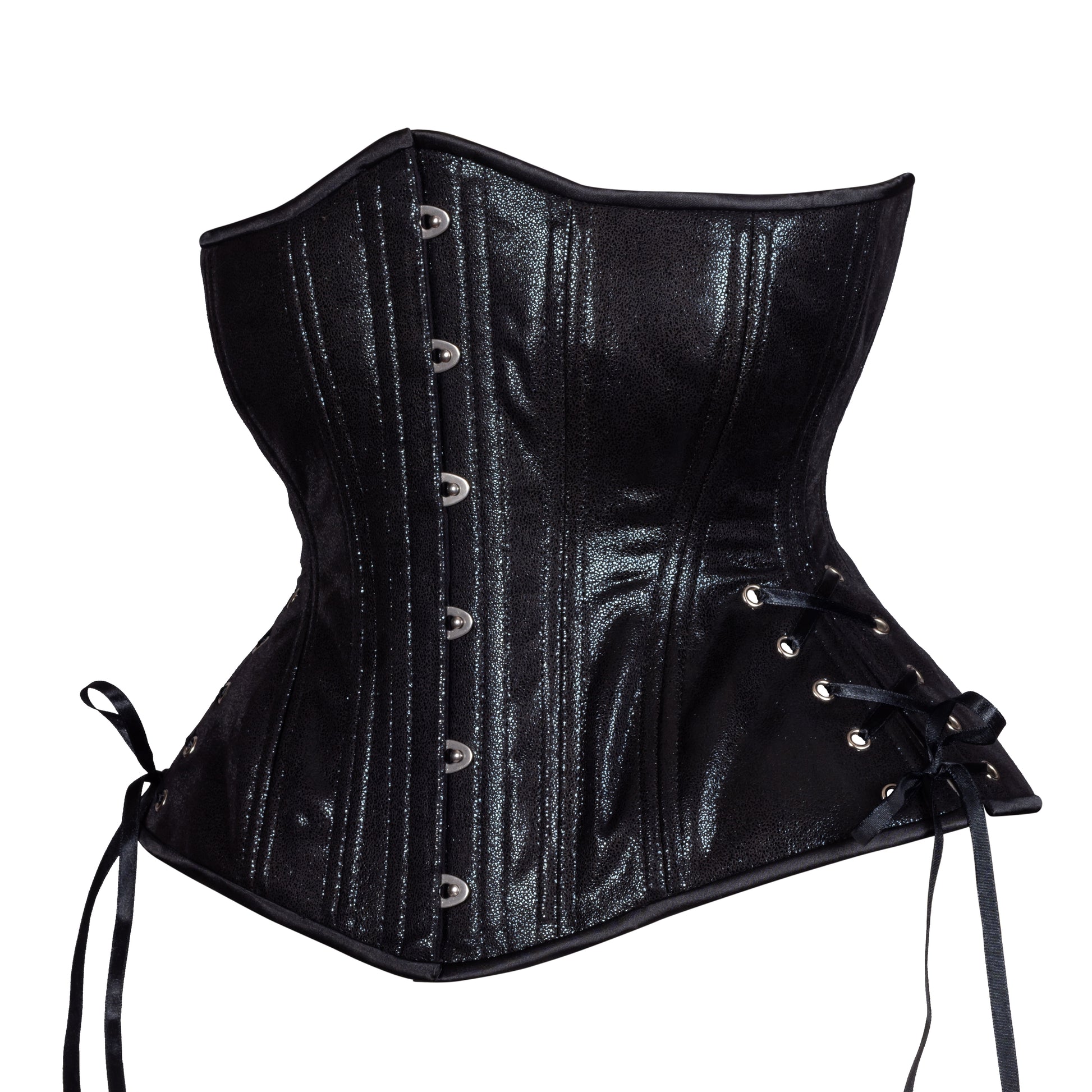 Noir Mist Corset, Hourglass Silhouette, Long