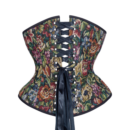 Floral Tapestry Corset, Hourglass Silhouette, Regular