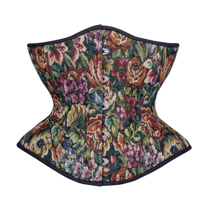 Floral Tapestry Corset, Hourglass Silhouette, Regular