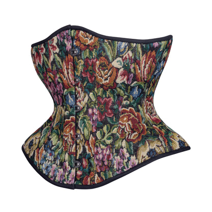 Floral Tapestry Corset, Hourglass Silhouette, Regular