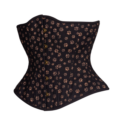 Paw Prints on my Heart Corset, Hourglass Silhouette, Regular