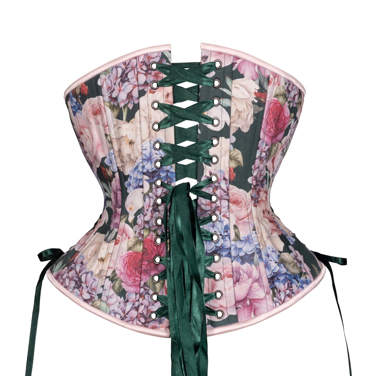 Garden Party Corset, Hourglass Silhouette, Regular W/Hip Ties