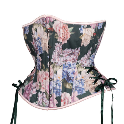 Garden Party Corset, Hourglass Silhouette, Regular W/Hip Ties