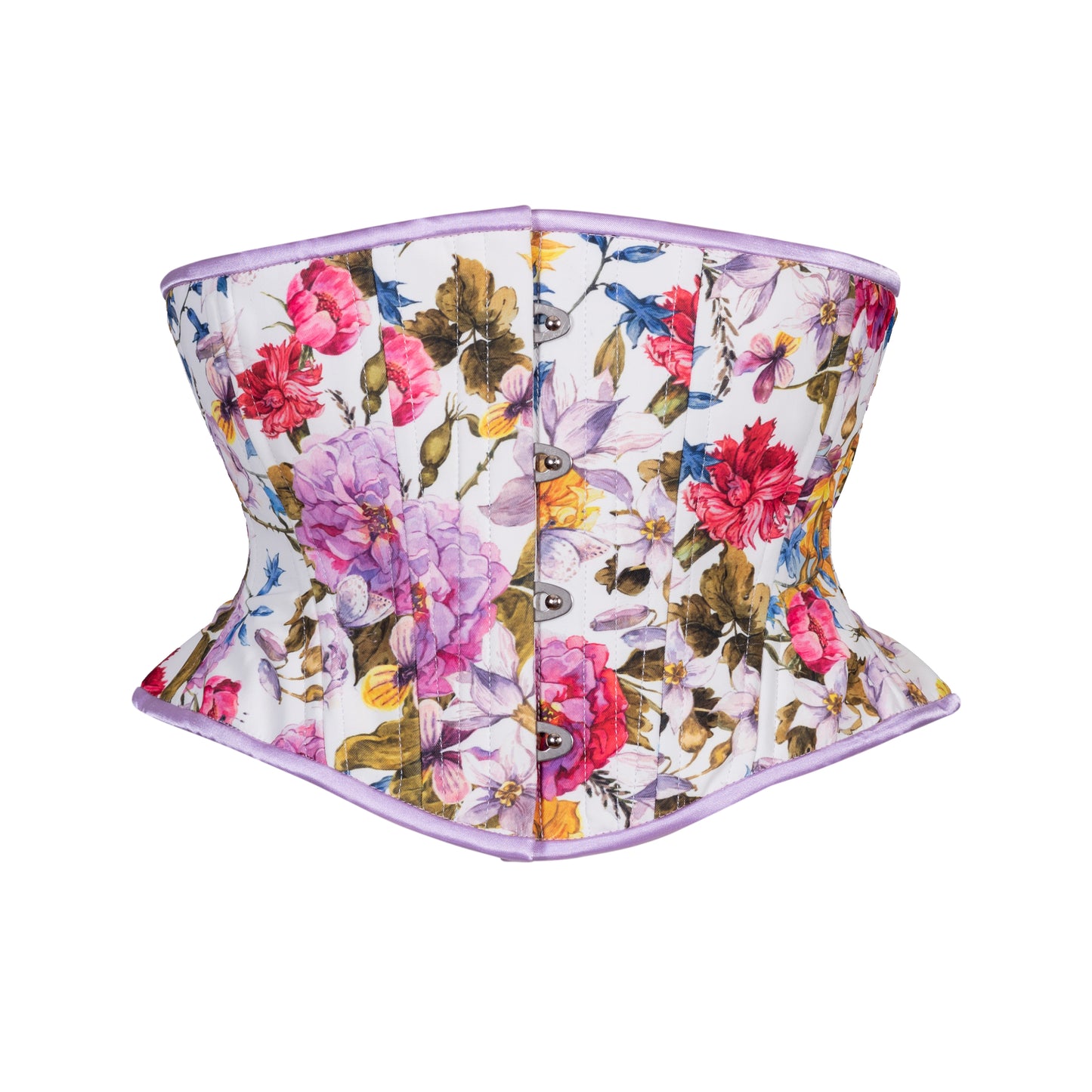 Flowers in Summer Corset, Hourglass Silhouette, Short