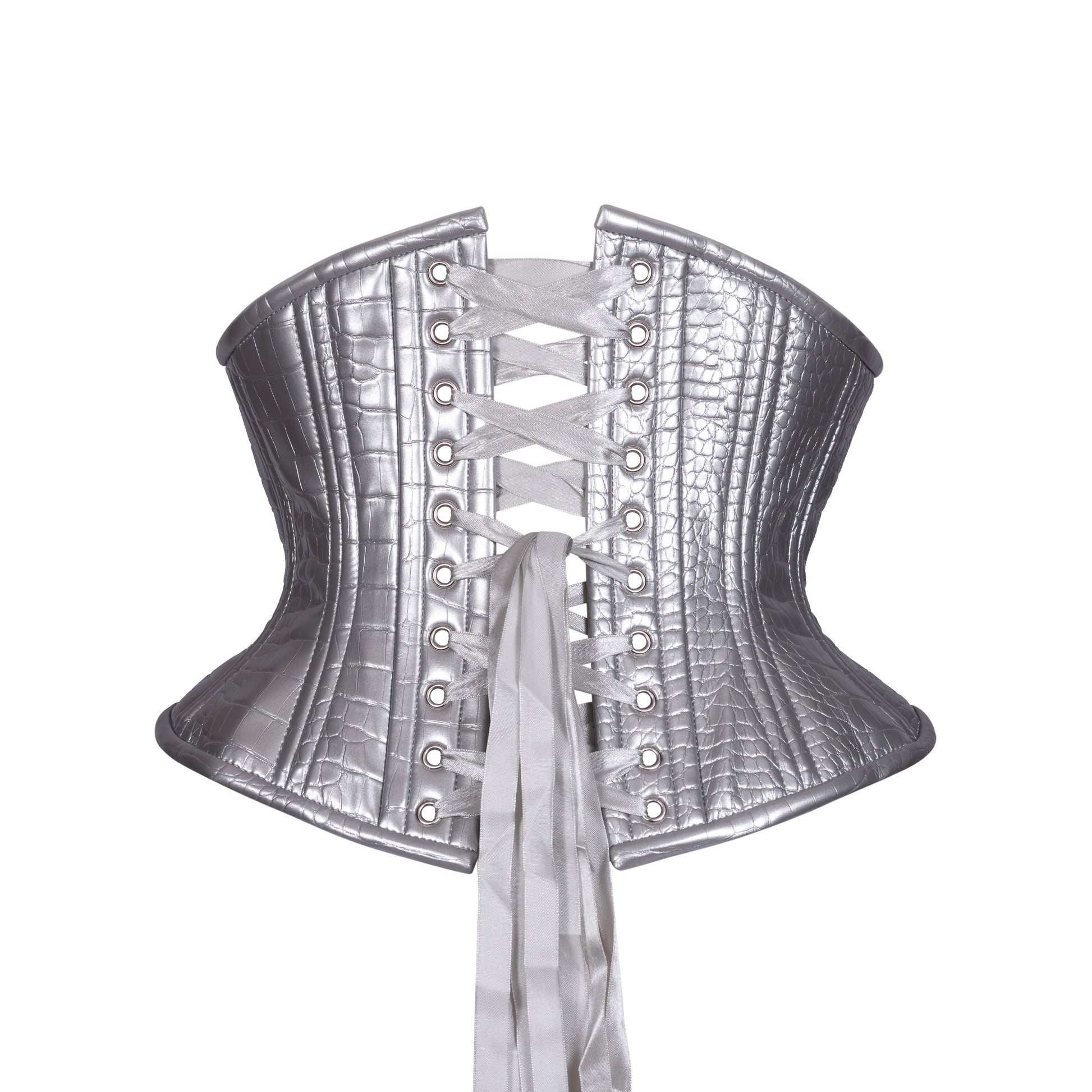 Valkyrie in Silver Corset, Hourglass Silhouette, Short – Timeless