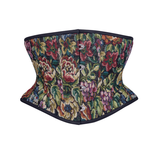 Floral Tapestry Corset, Hourglass Silhouette, Short