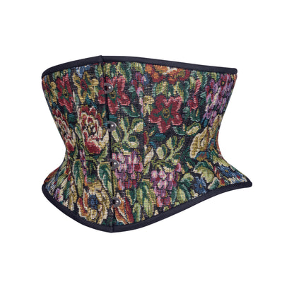 Floral Tapestry Corset, Hourglass Silhouette, Short