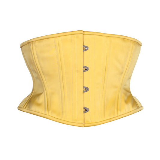 Lemondrop Satin Corset, Hourglass Silhouette, Short