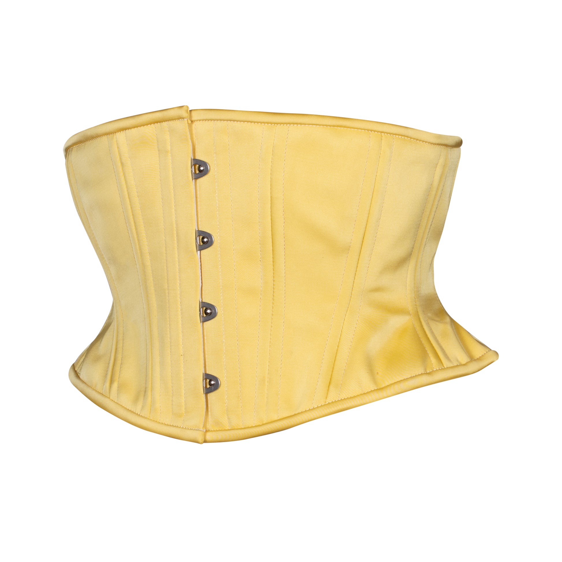 Lemondrop Satin Corset, Hourglass Silhouette, Short