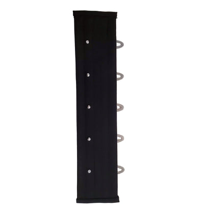Corset expander panel, 2 inches wide, regular underbust length (10 inch busk), finished in black cashmere