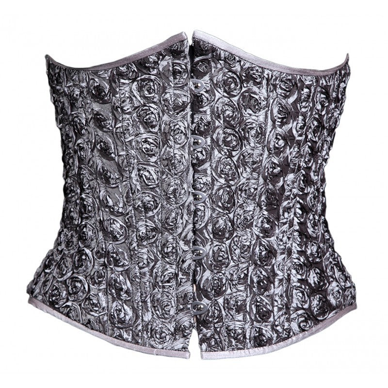 Grey Rose Taffeta Corset