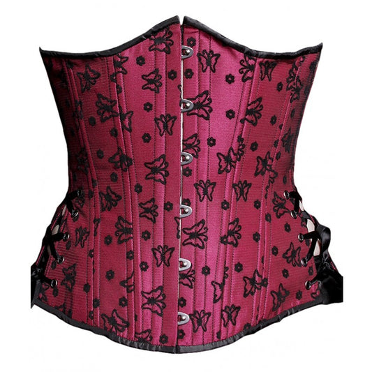 Magenta and Black Lace Corset