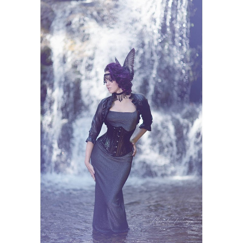 Black Corset Dress Steampunk Corset with Straps – Meet Costumes