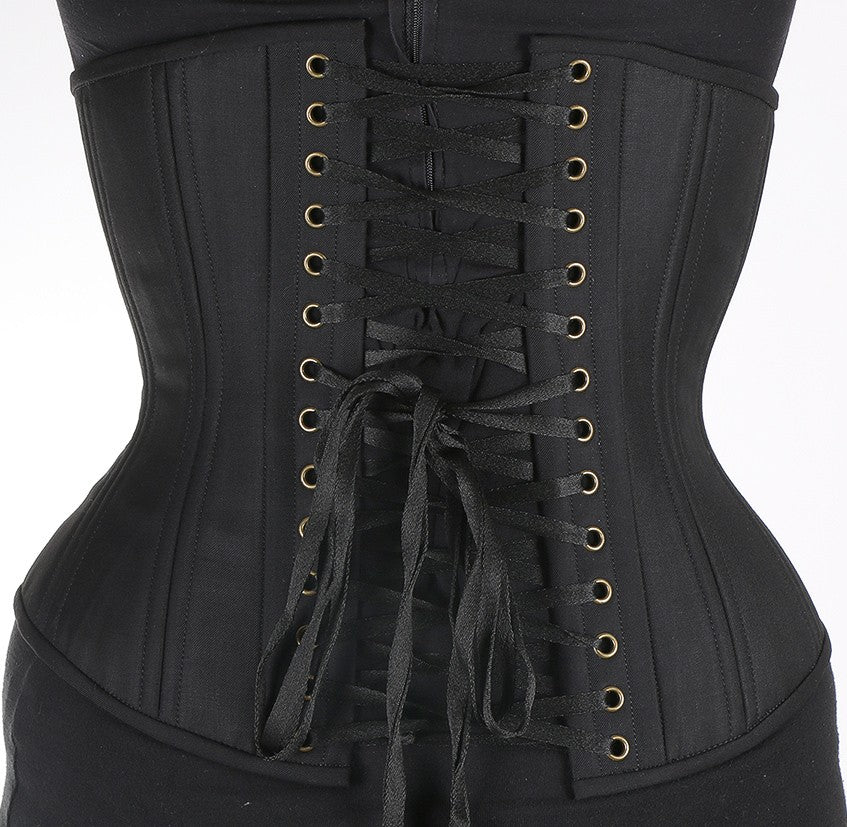 Black Corset Brass Clasps