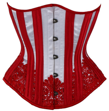 White with Red Sparkle, Hourglass Silhouette, Regular** ALL SIZES
