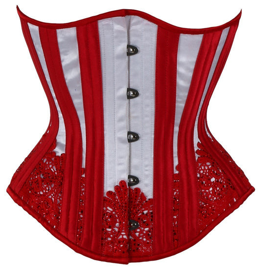 White with Red Sparkle, Hourglass Silhouette, Regular** ALL SIZES