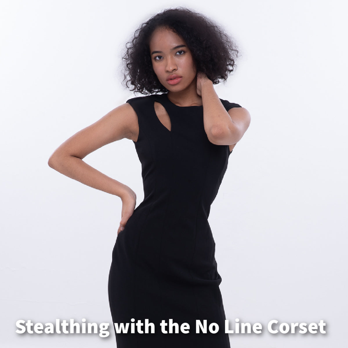 Black Fine Mesh No Line Corset | Hourglass Silhouette Underbust | Steel Boned