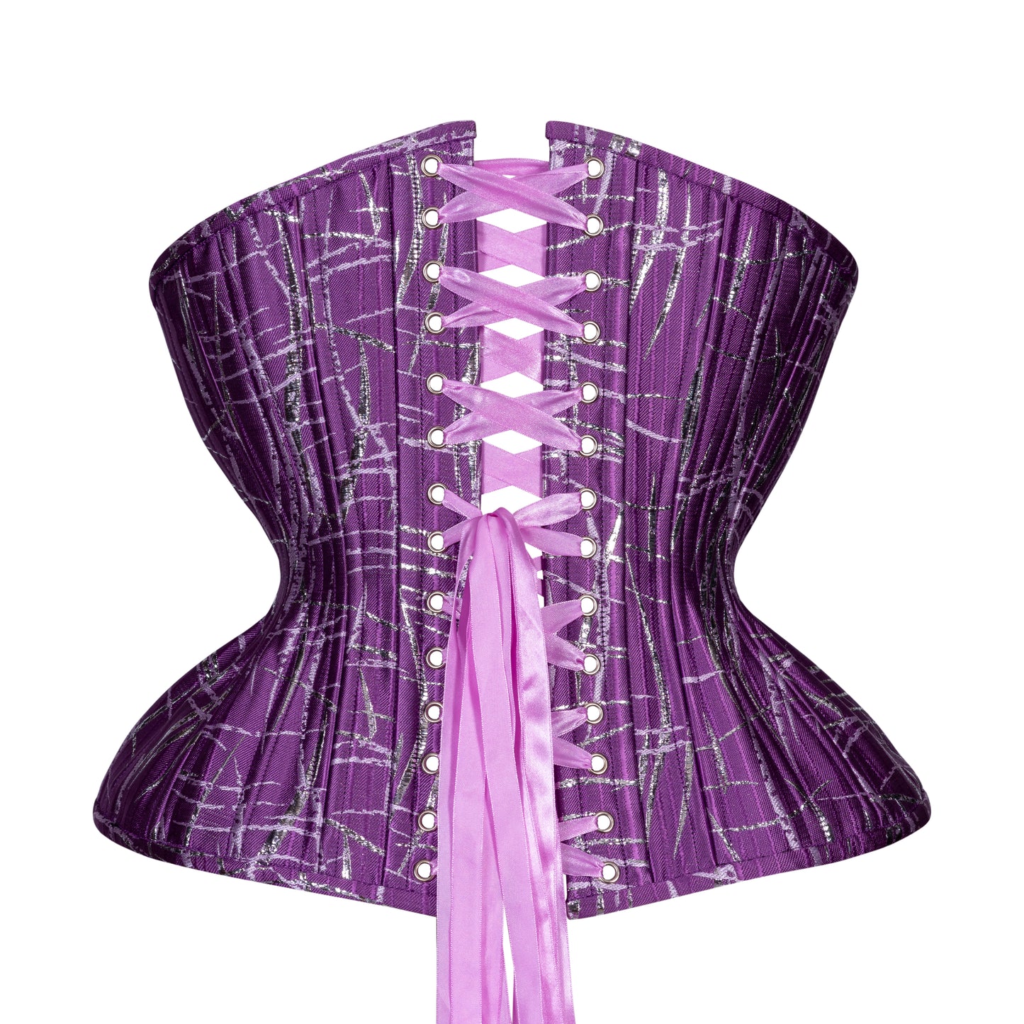 Abstract in Purple Cupped Corset, Gemini Silhouette, Regular