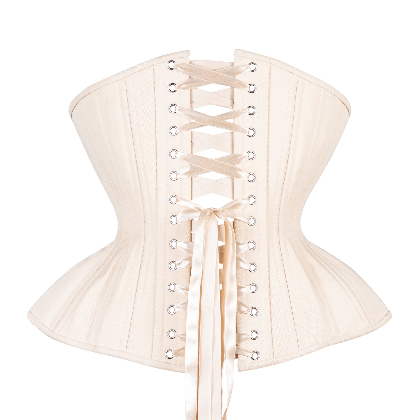 Beige Cotton Straight Corset, Gemini Silhouette, Regular