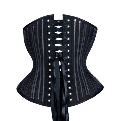 Black Floral Brocade Corset, Slim Silhouette, Regular – Timeless Trends
