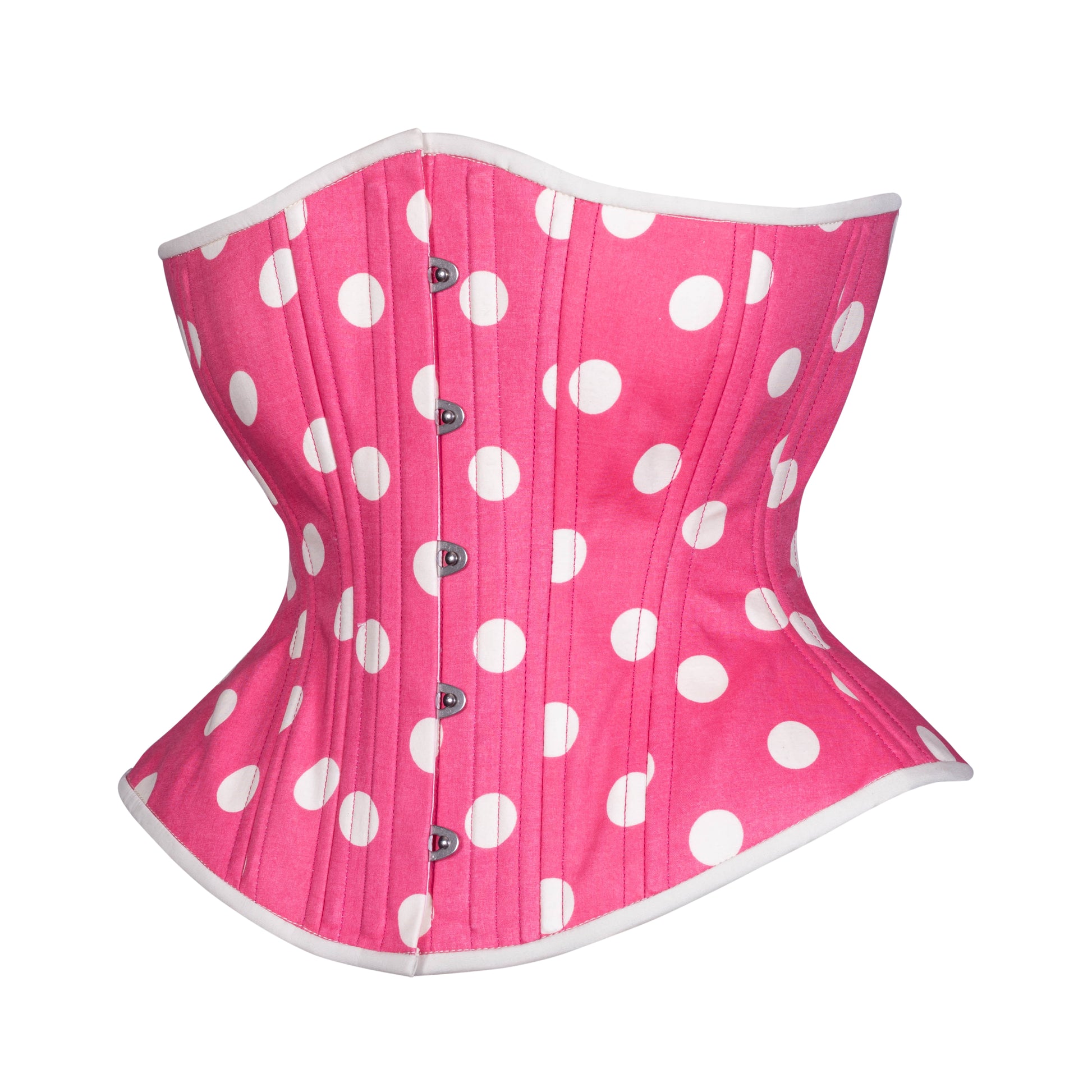 Pink Polka Dots Novice Corset, Hourglass Silhouette, Regular