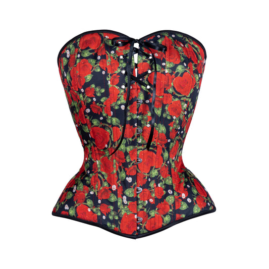 Hearts of Roses, Overbust Corset, Hourglass Silhouette, Regular