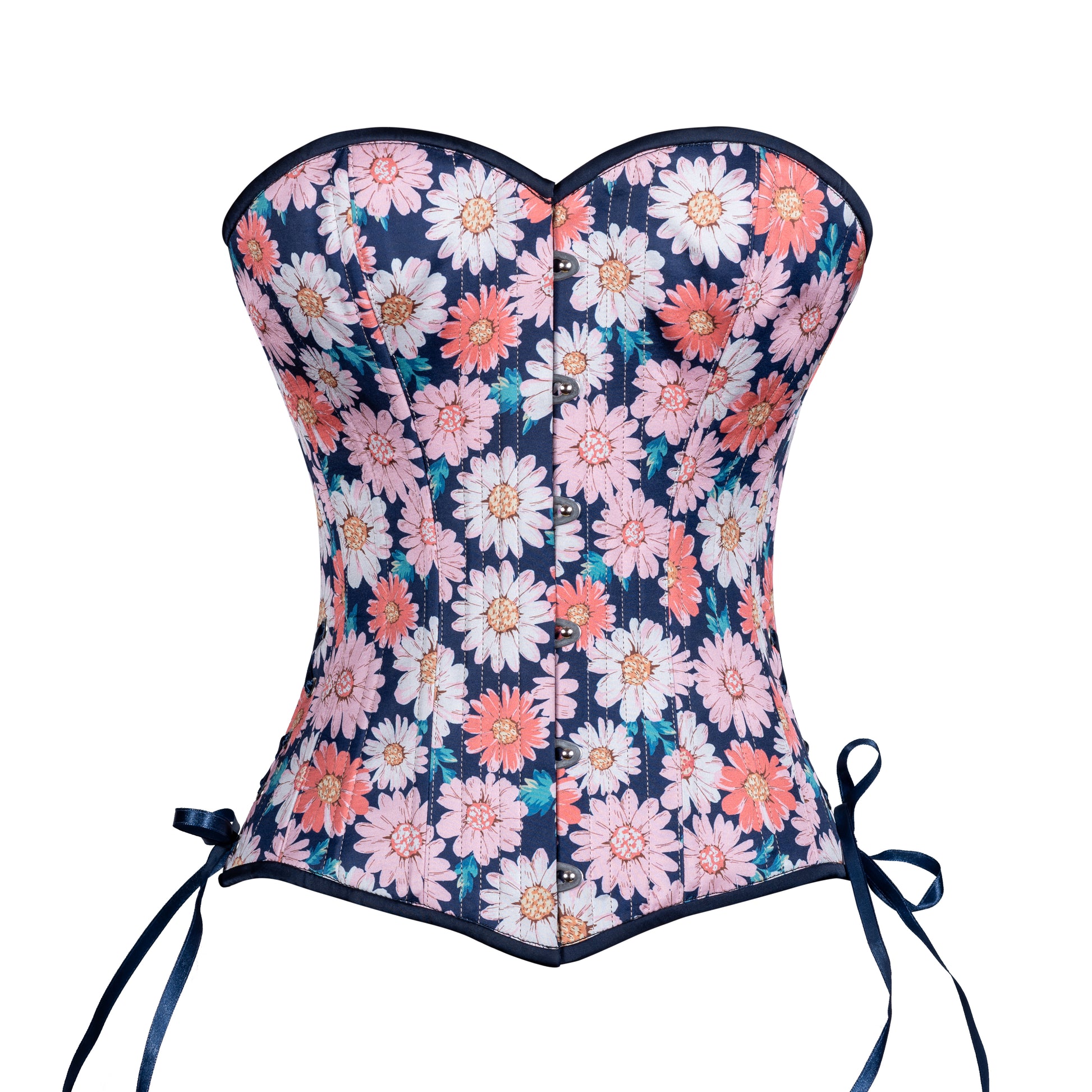 Satin Daisies Overbust Corset, Slim Silhouette, Regular** PHOTO SAMPLE,  ONLY SIZE 22M IS AVAILABLE