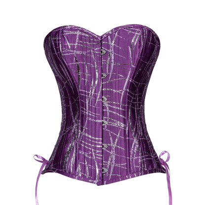 Abstract in Purple Overbust, Slim Silhouette, Regular