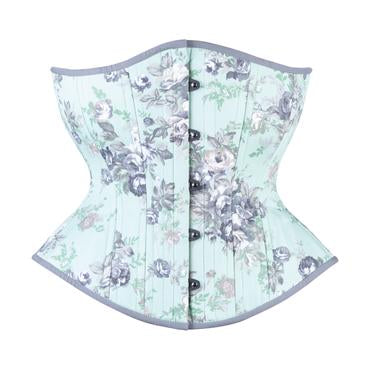 Sweet Mint Floral Corset, Hourglass Silhouette, Regular (size 18" only)**