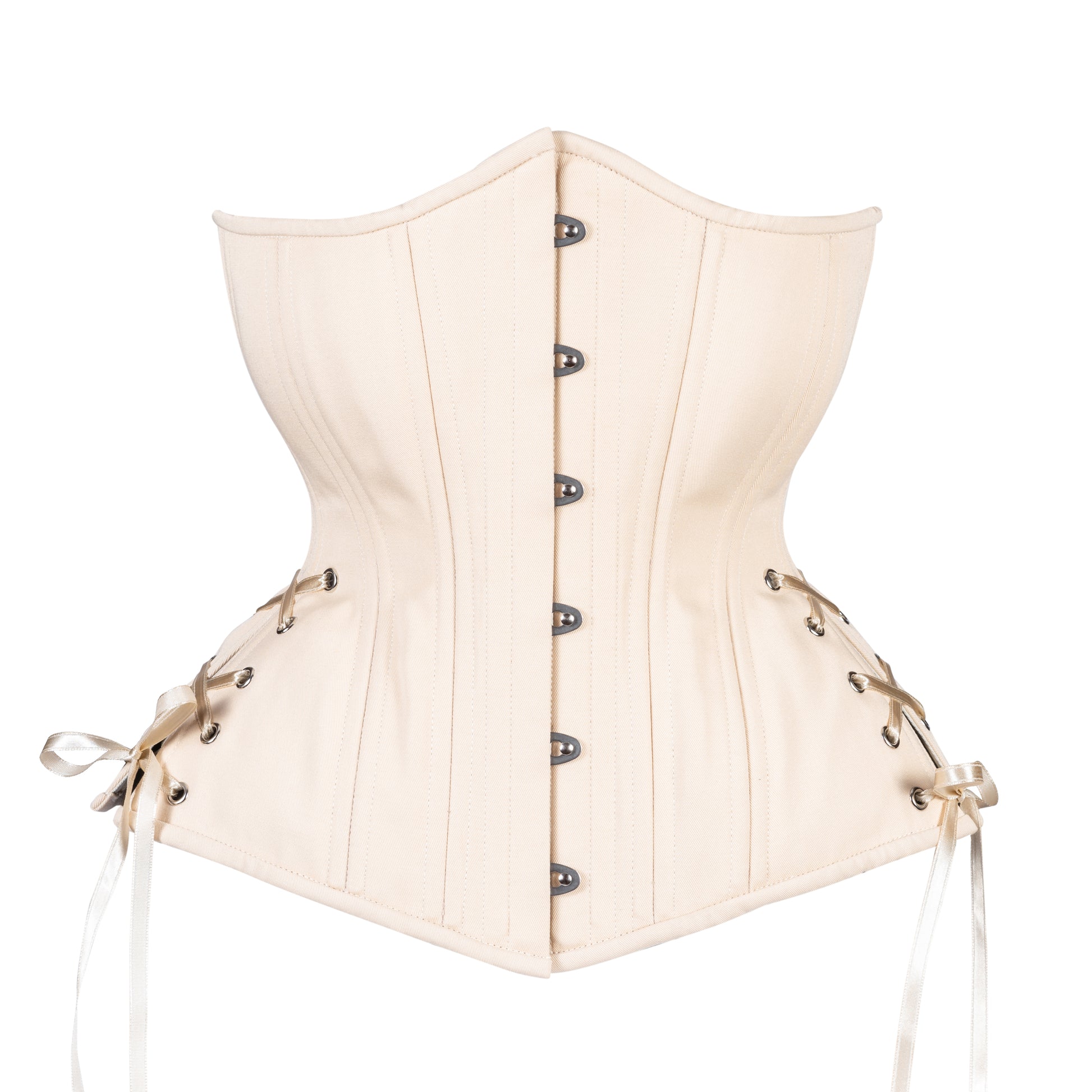 Beige Cotton Corset, Hourglass Silhouette, Long – Timeless Trends