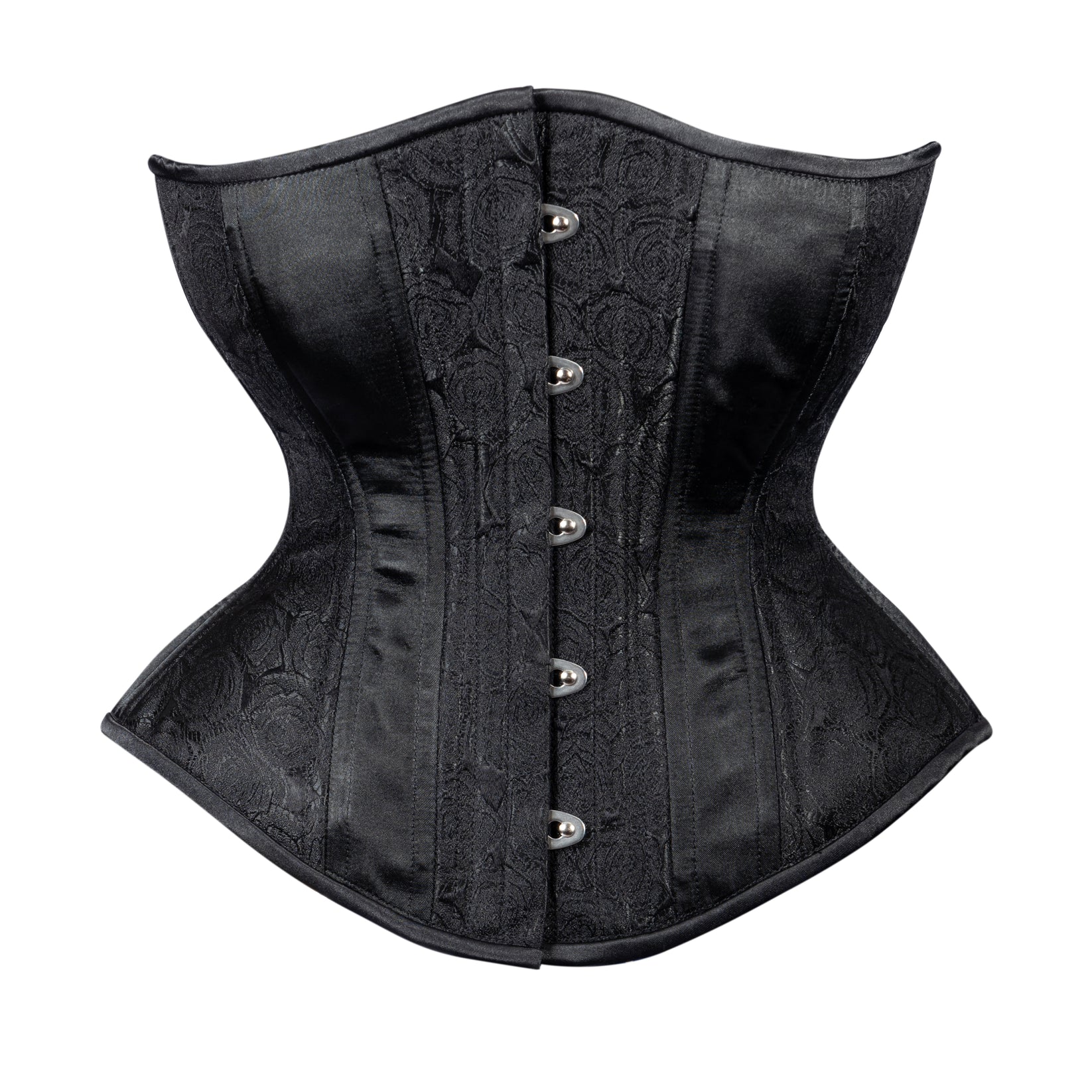 Black Floral Brocade Hourglass Corset Timeless Trends