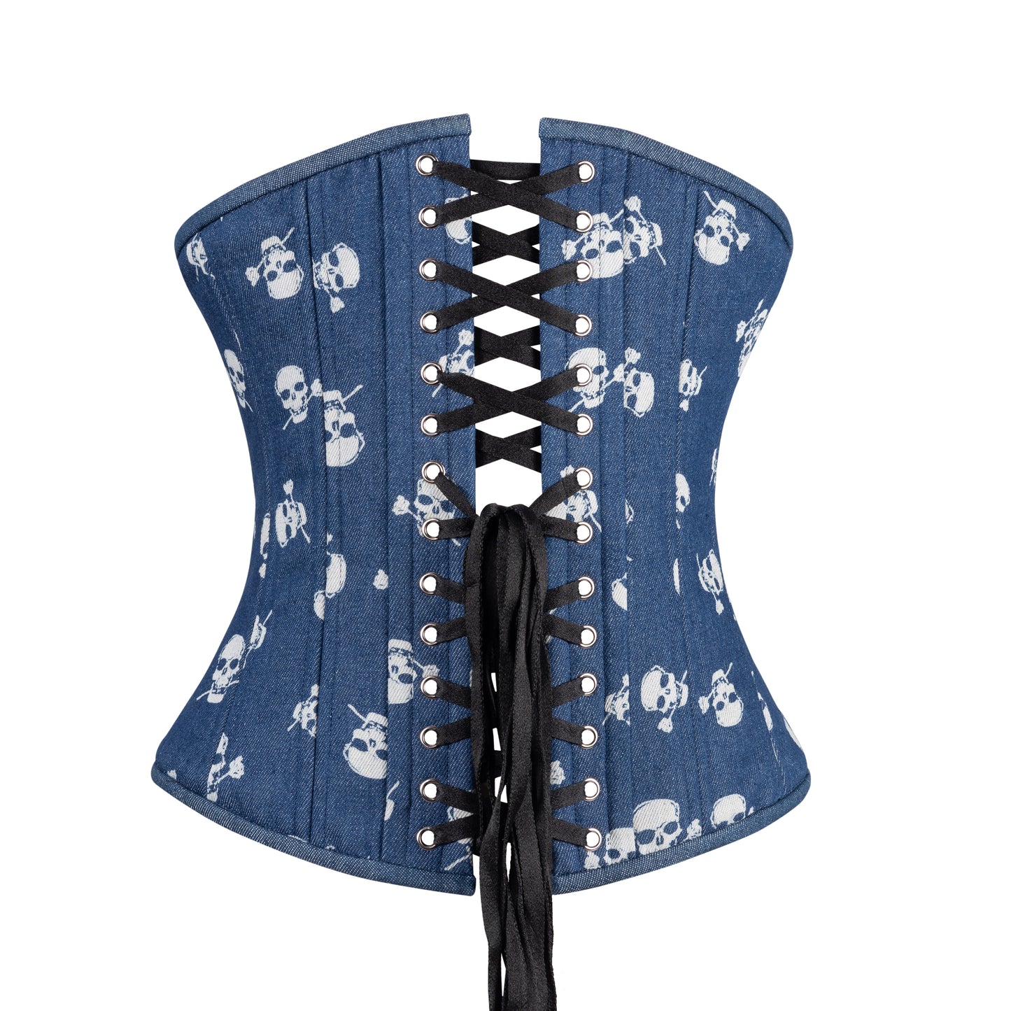 Denim Skulls Corset, Slim Silhouette, Regular**