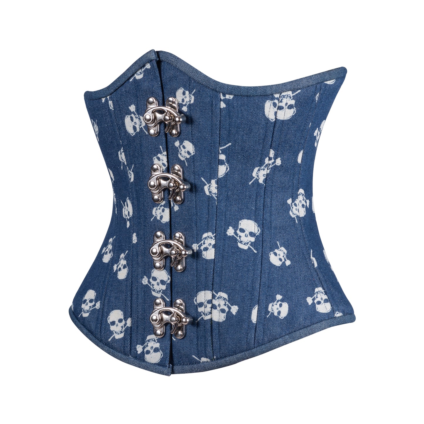 Denim Skulls Corset, Slim Silhouette, Regular**