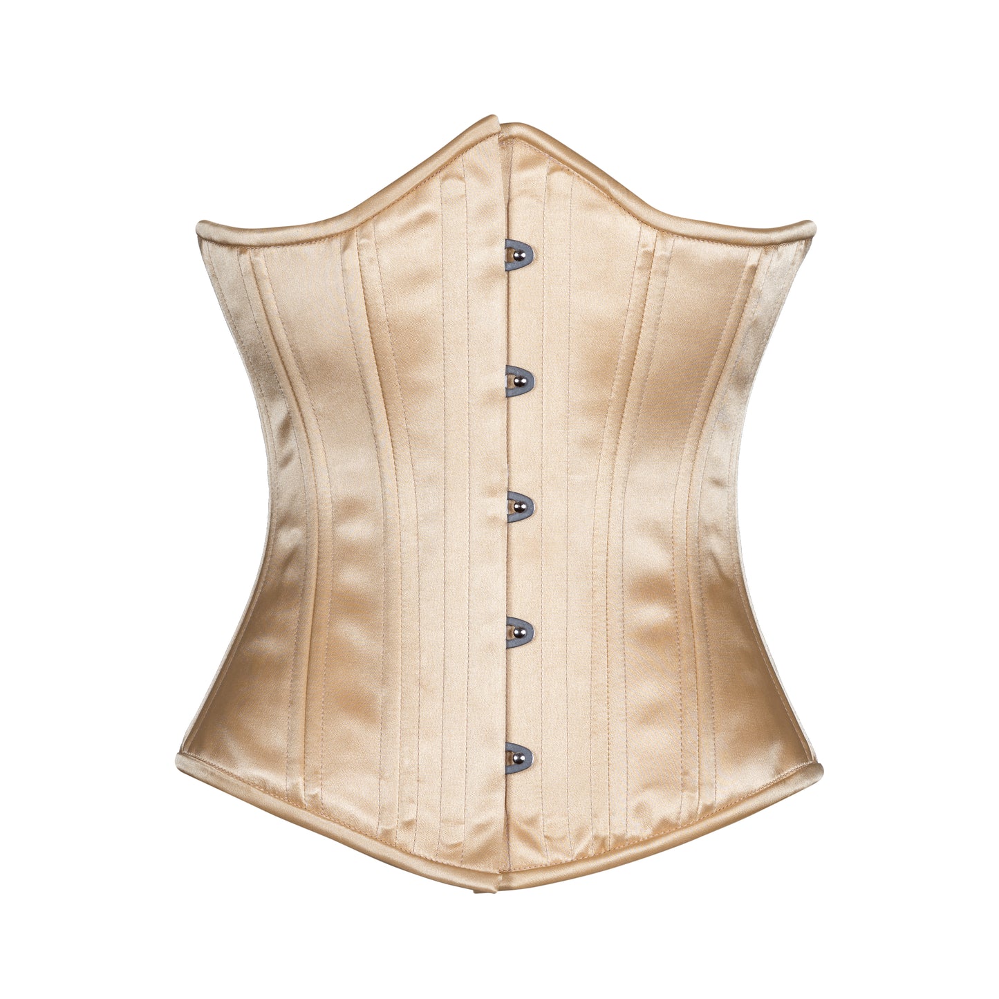 Gold Satin Corset, Slim Silhouette, Regular