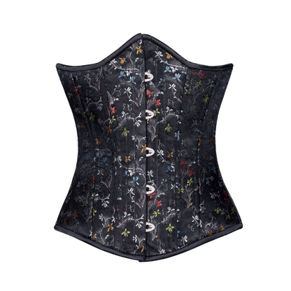 Chinese Silk Flowers Corset, Slim Silhouette, Regular
