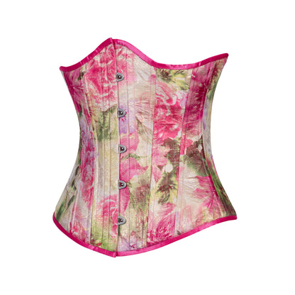 Flowers in Pink Corset, Slim Silhouette, Regular