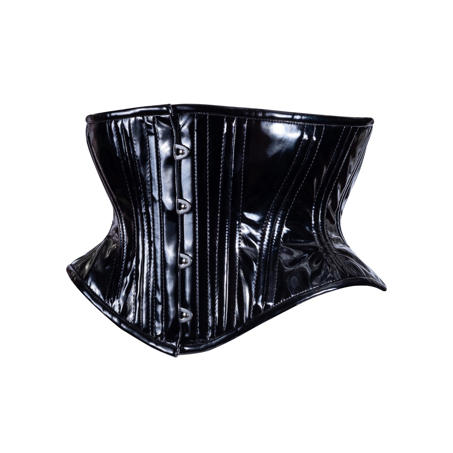 Brimstone/Black Vinyl Holographic Corset Waist Cincher – Rave