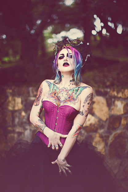Iridescent Purple Overbust
