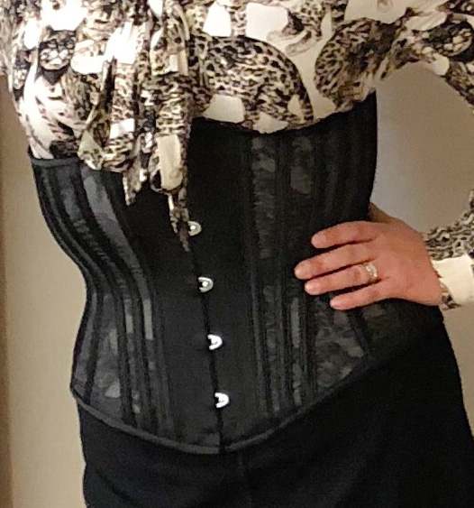 gothic corset, hourglass shape, sturdy CU2 Black Mesh Underbust